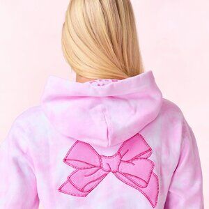 Disco Bow Cropped Hoodie